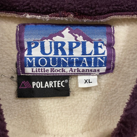 Vintage 90s Purple Mountain Sherpa Fleece Sweater - Picture 7 of 7